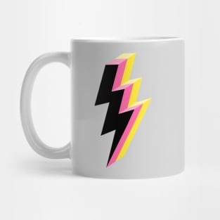 Electric Pink, Yellow and Black Lightning Mug